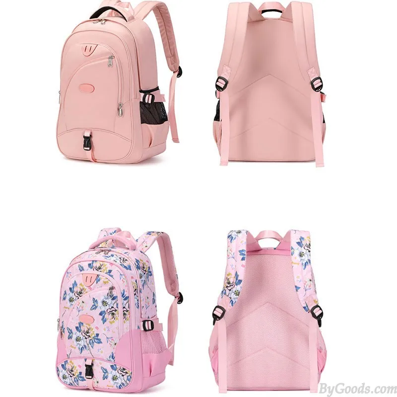 Teen Girls Floral Print Laptop Backpack | Waterproof Student Bookbags | Durable Middle School Lightweight Sport Backpacks