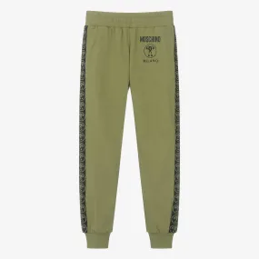 Teen Khaki Green Cotton Joggers