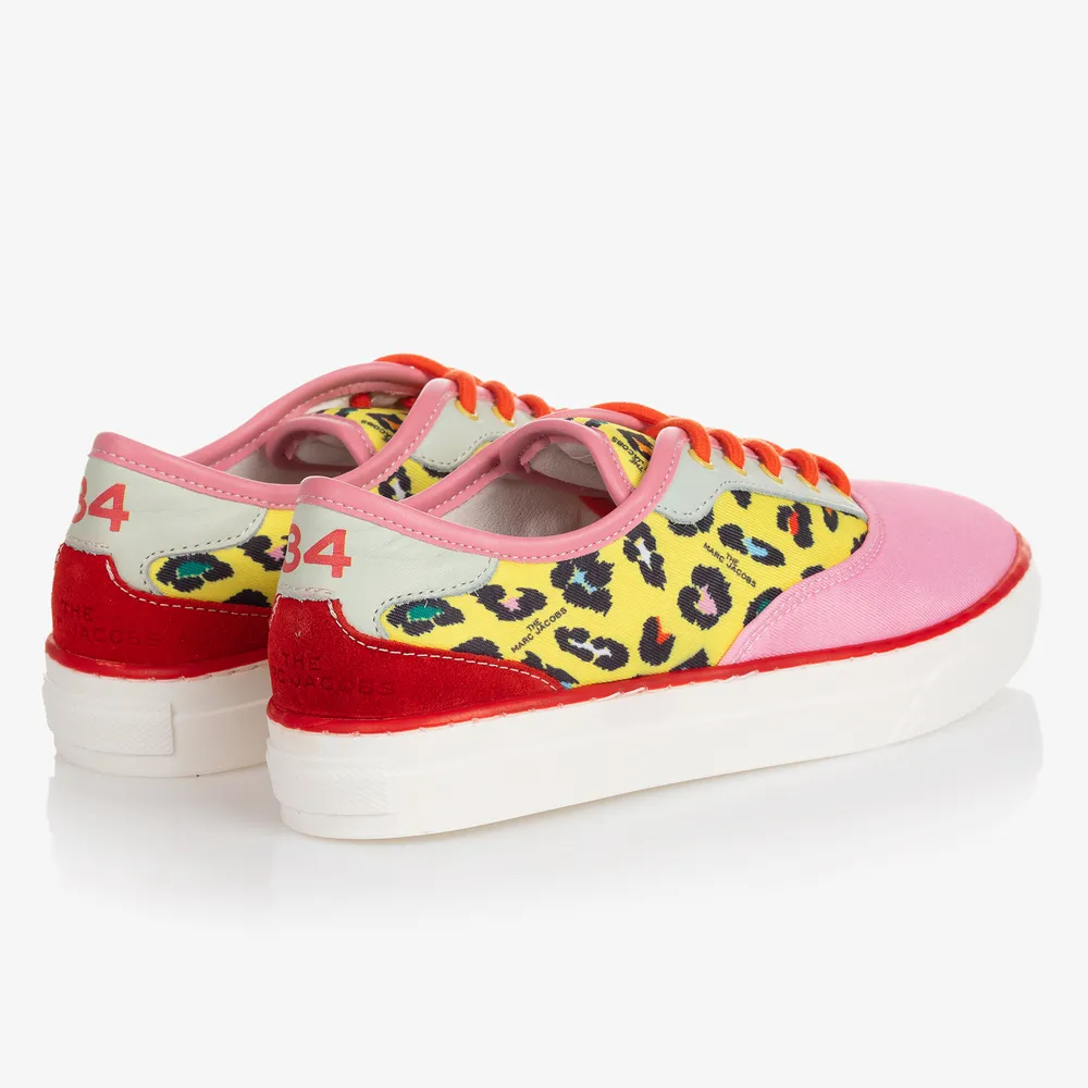 Teen Pink Canvas Logo Trainers