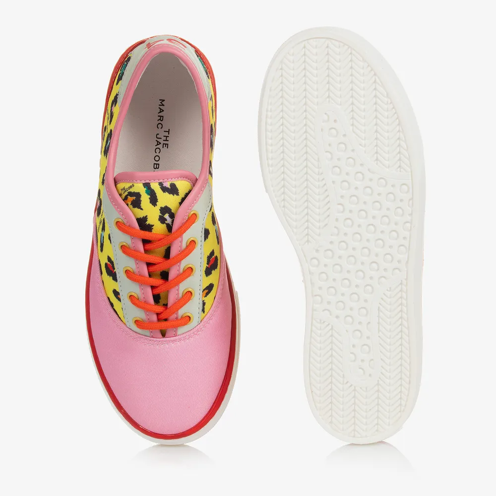 Teen Pink Canvas Logo Trainers