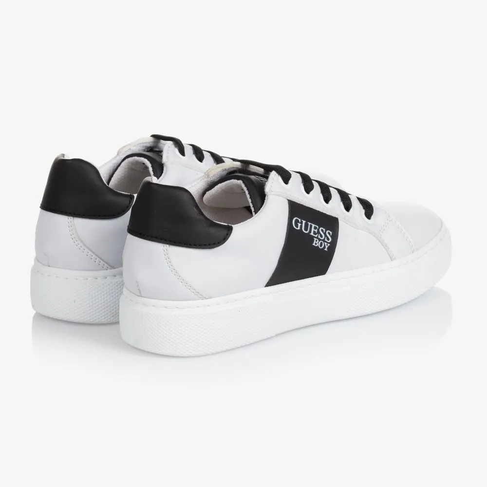 Teen White Lace-Up Trainers