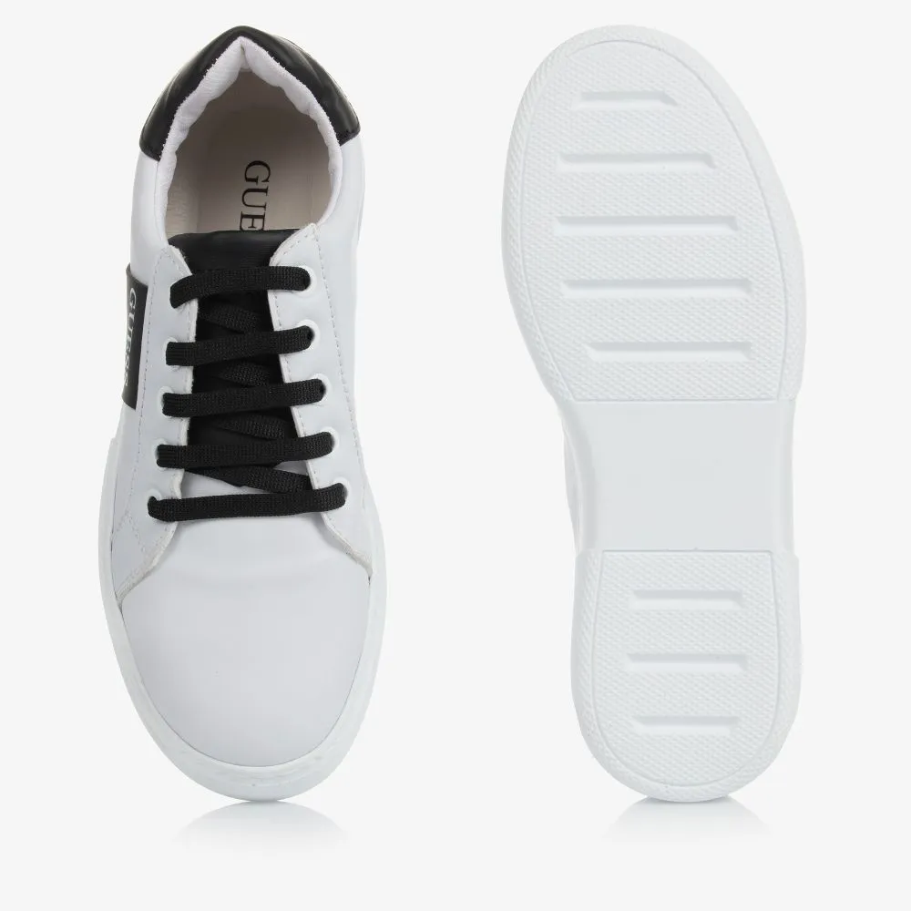 Teen White Lace-Up Trainers