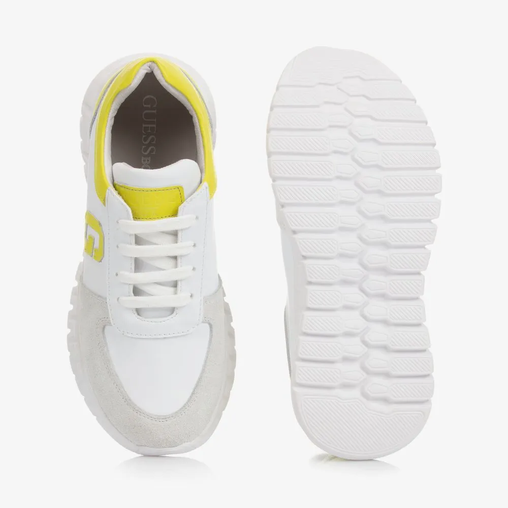 Teen White Leather Trainers