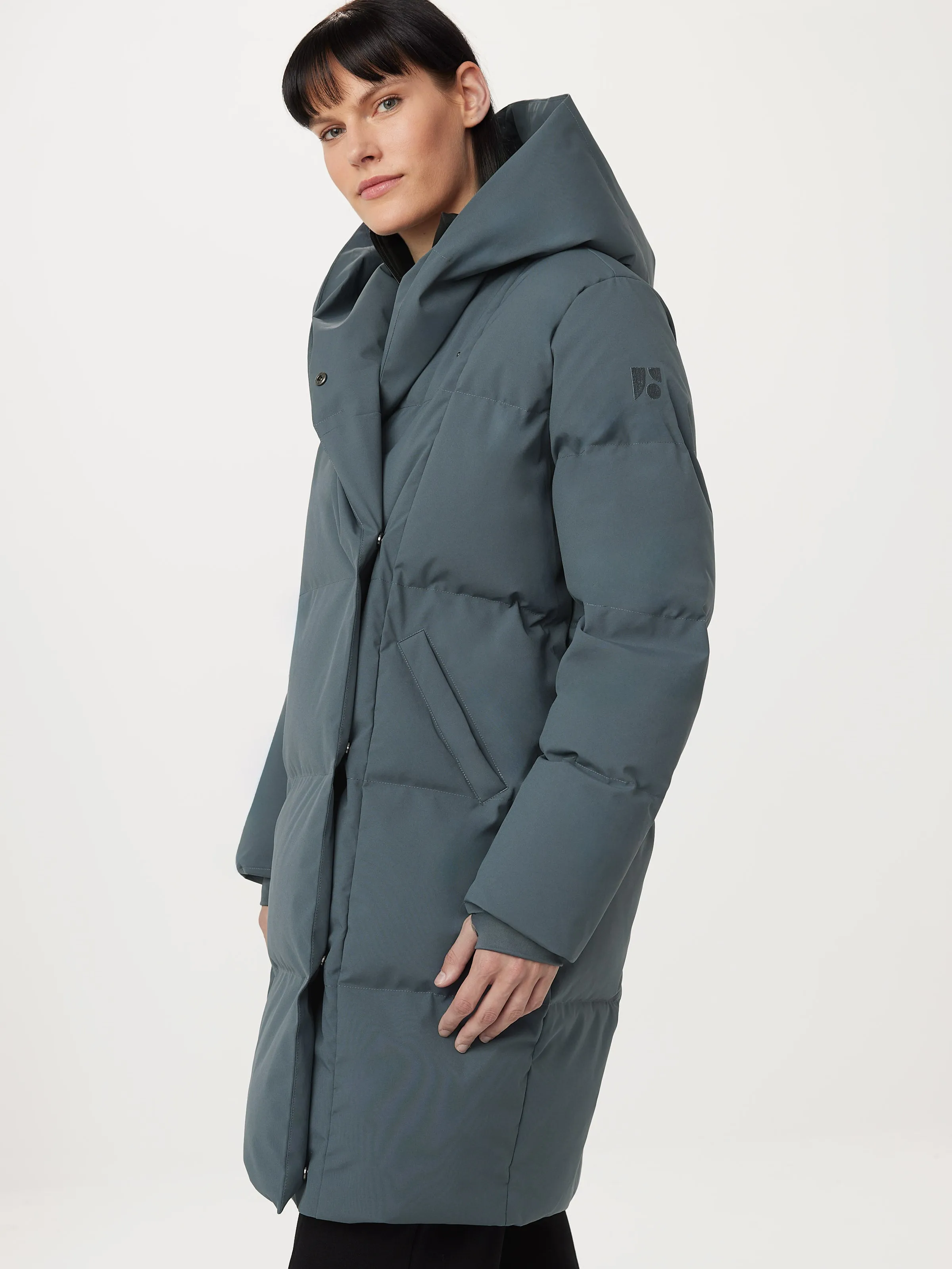 The Hygge Puffer Coat in Slate