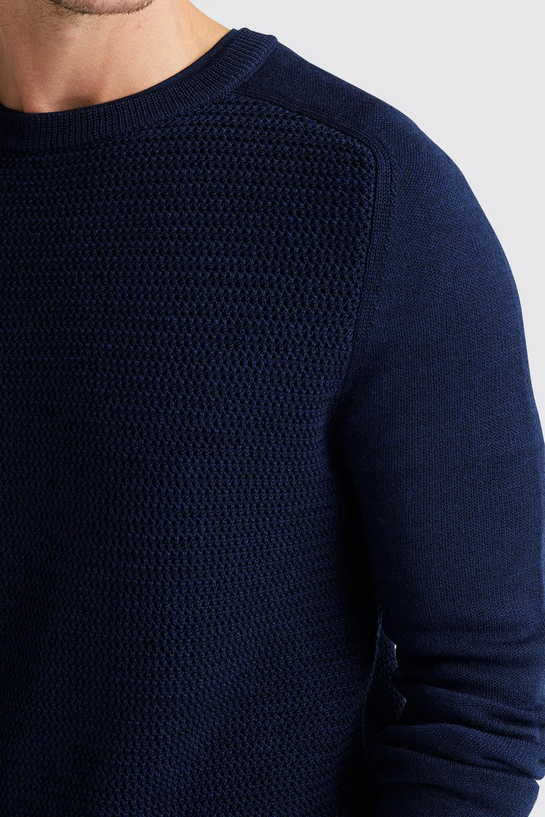 Toorallie Textured Stitch Knit Navy