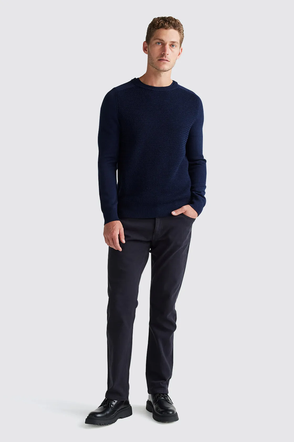 Toorallie Textured Stitch Knit Navy