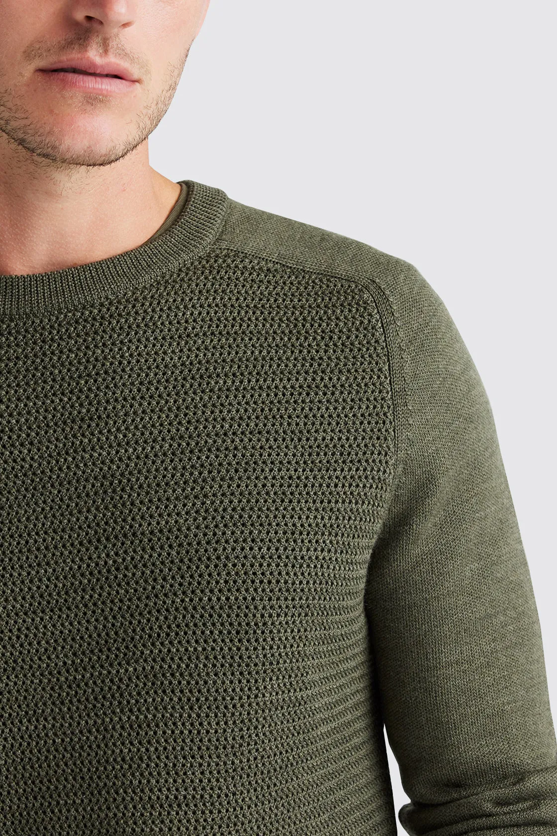 Toorallie Textured Stitch Knit Olive