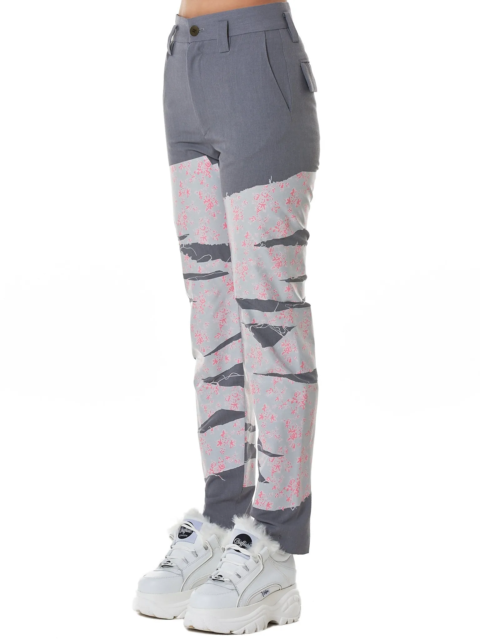 Torn Wallpaper Trousers (MAW18P031-GRAY)