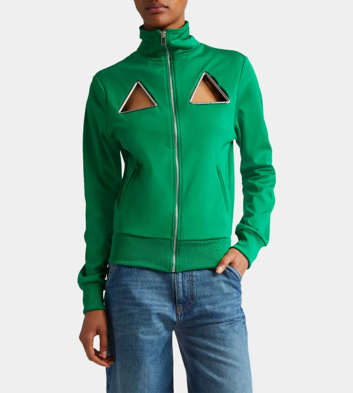 Triangular Tracksuit Coat - Emerald