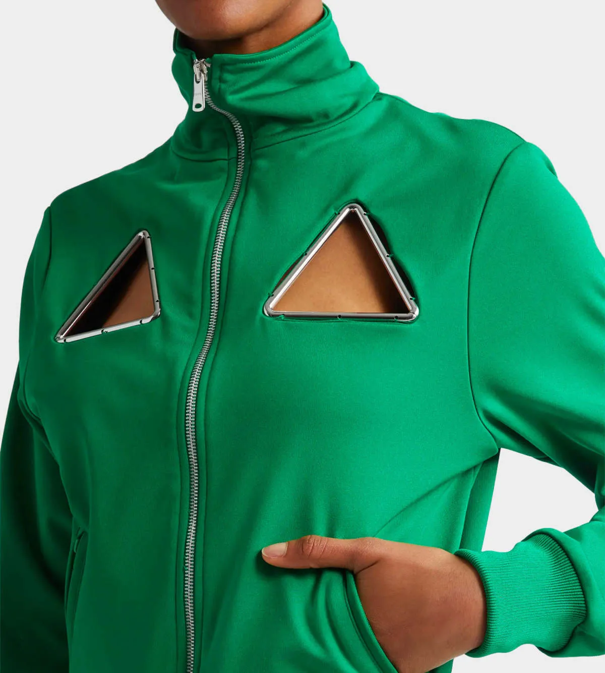 Triangular Tracksuit Coat - Emerald