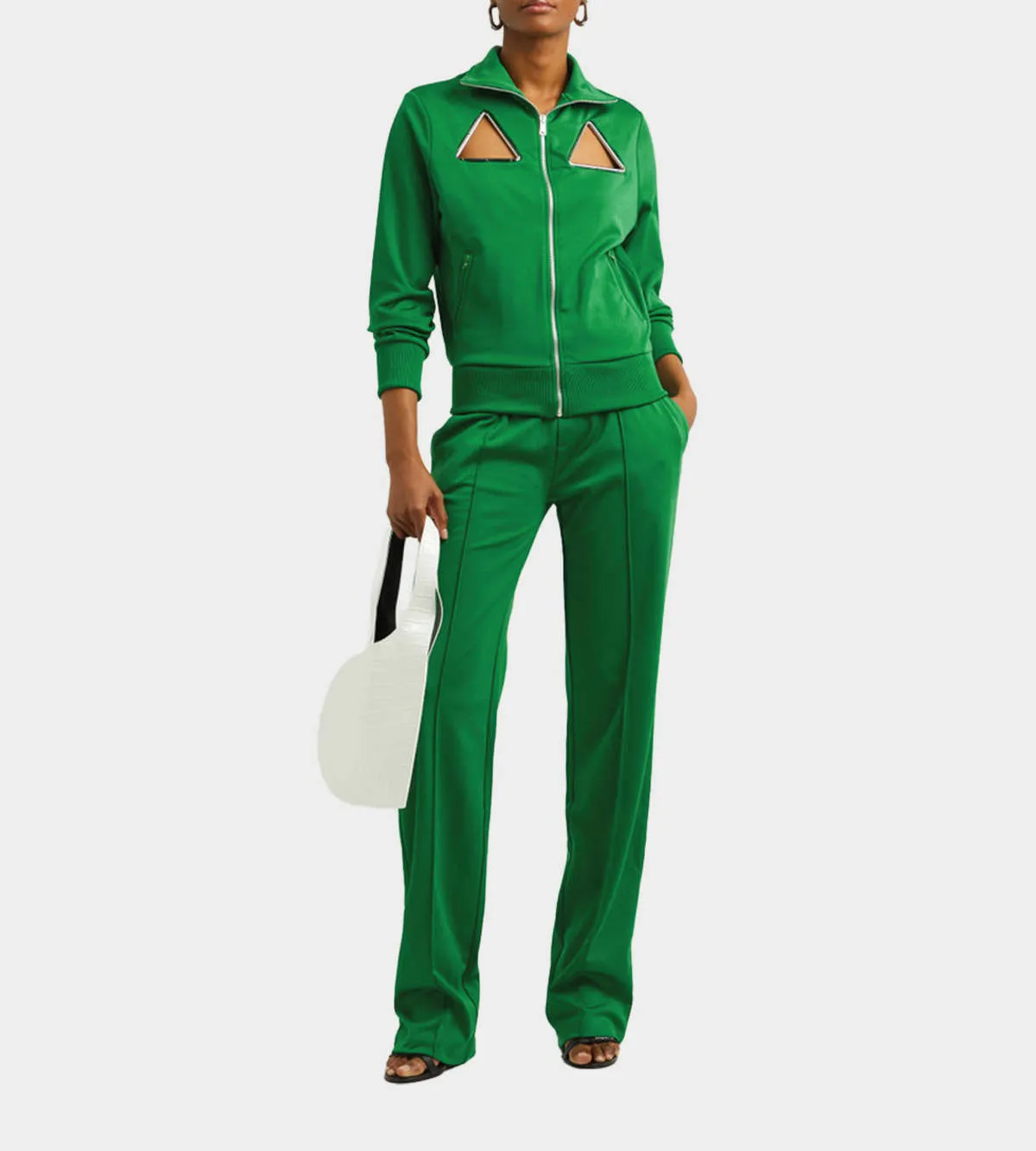 Triangular Tracksuit Coat - Emerald