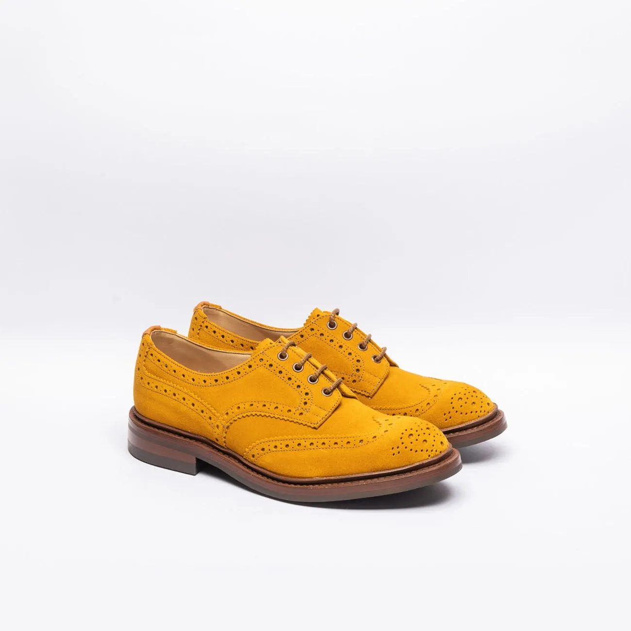 Tricker's Tricker's Bourton derby lace-up in ocher suede