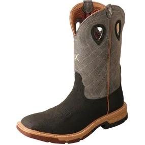 Twisted X Men's Alloy Toe Western Work Boot - CellStretch-Brown/Grey