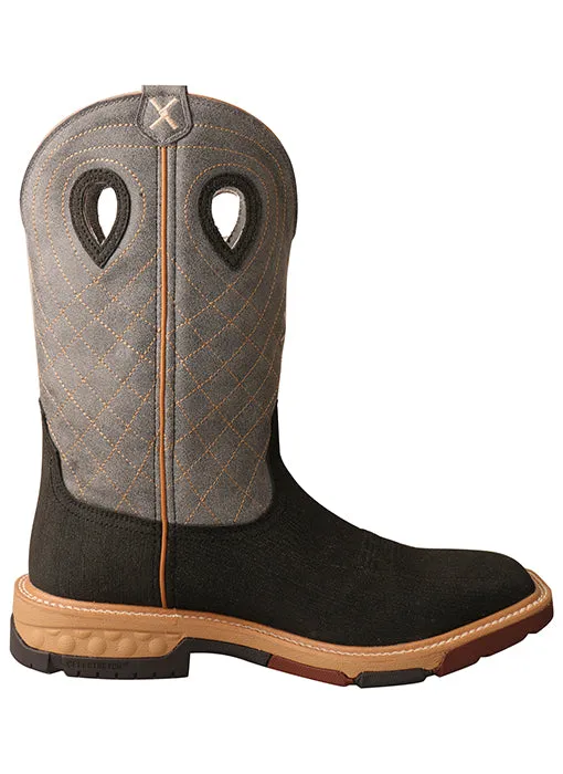 Twisted X Men's Alloy Toe Western Work Boot - CellStretch-Brown/Grey