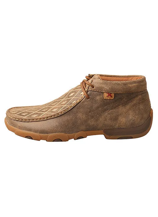 Twisted X Women's Chukka Driving Moccasins in Bomber/Tan