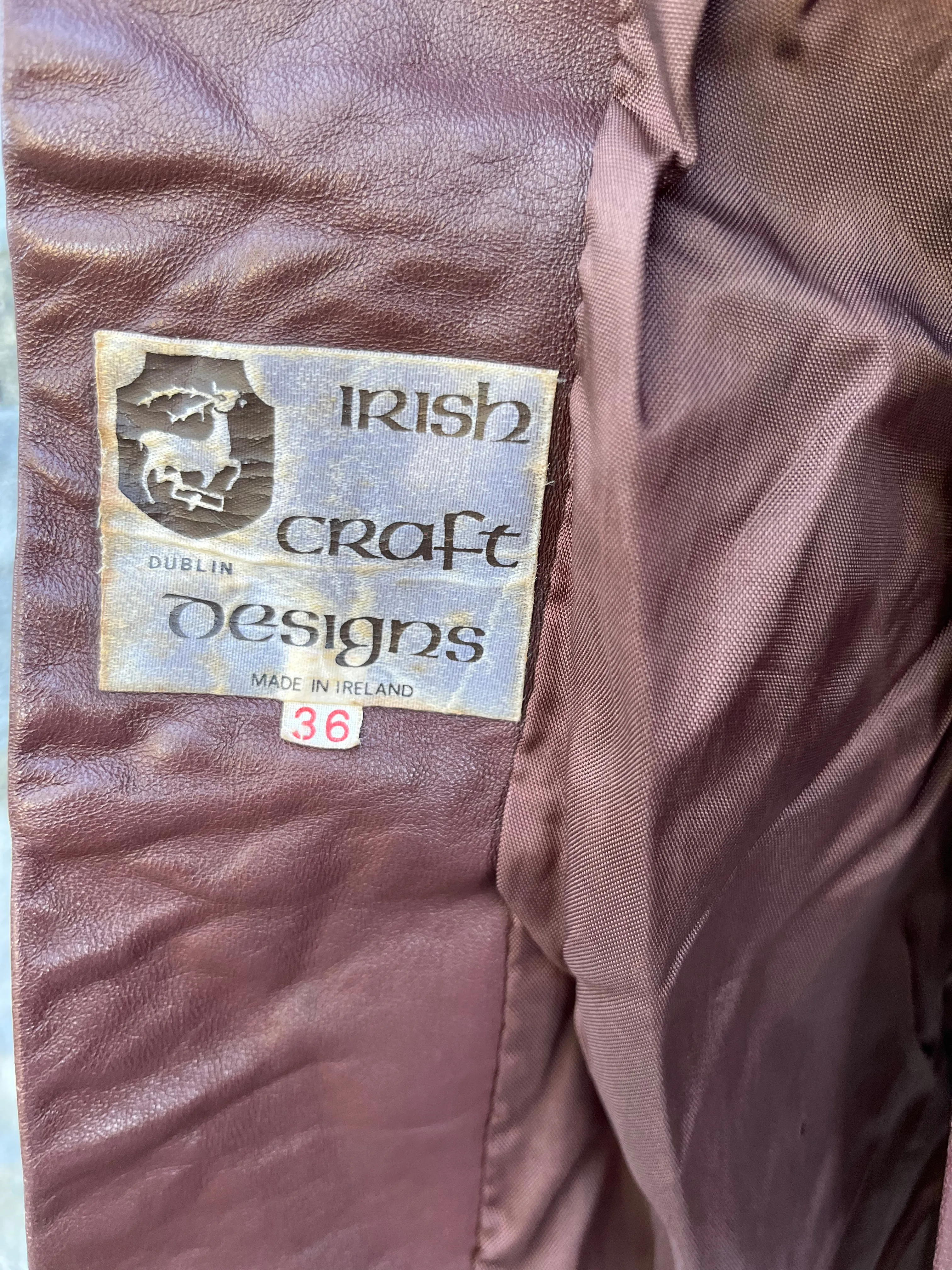 UK size 6-8 brown leather jacket