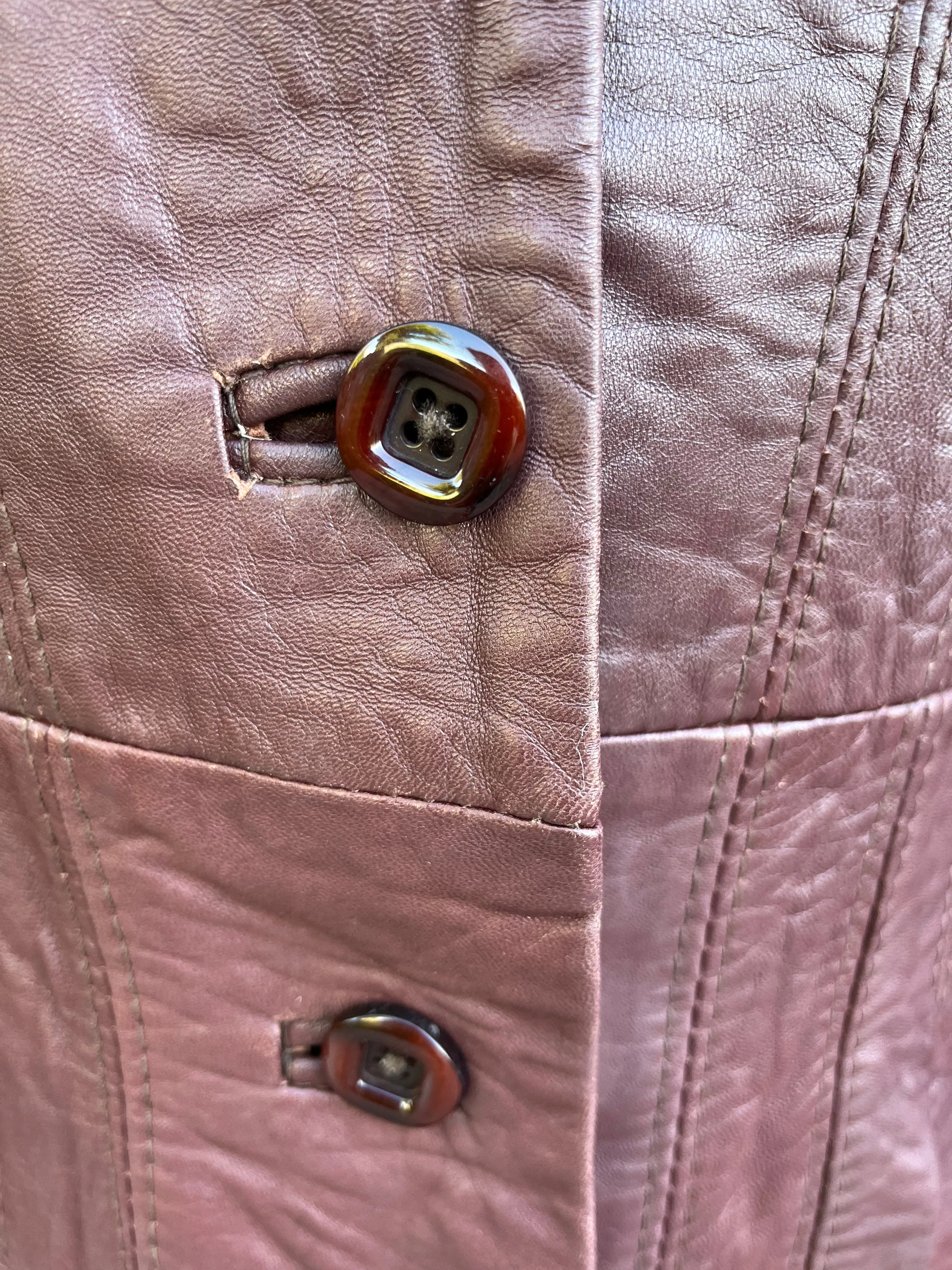 UK size 6-8 brown leather jacket