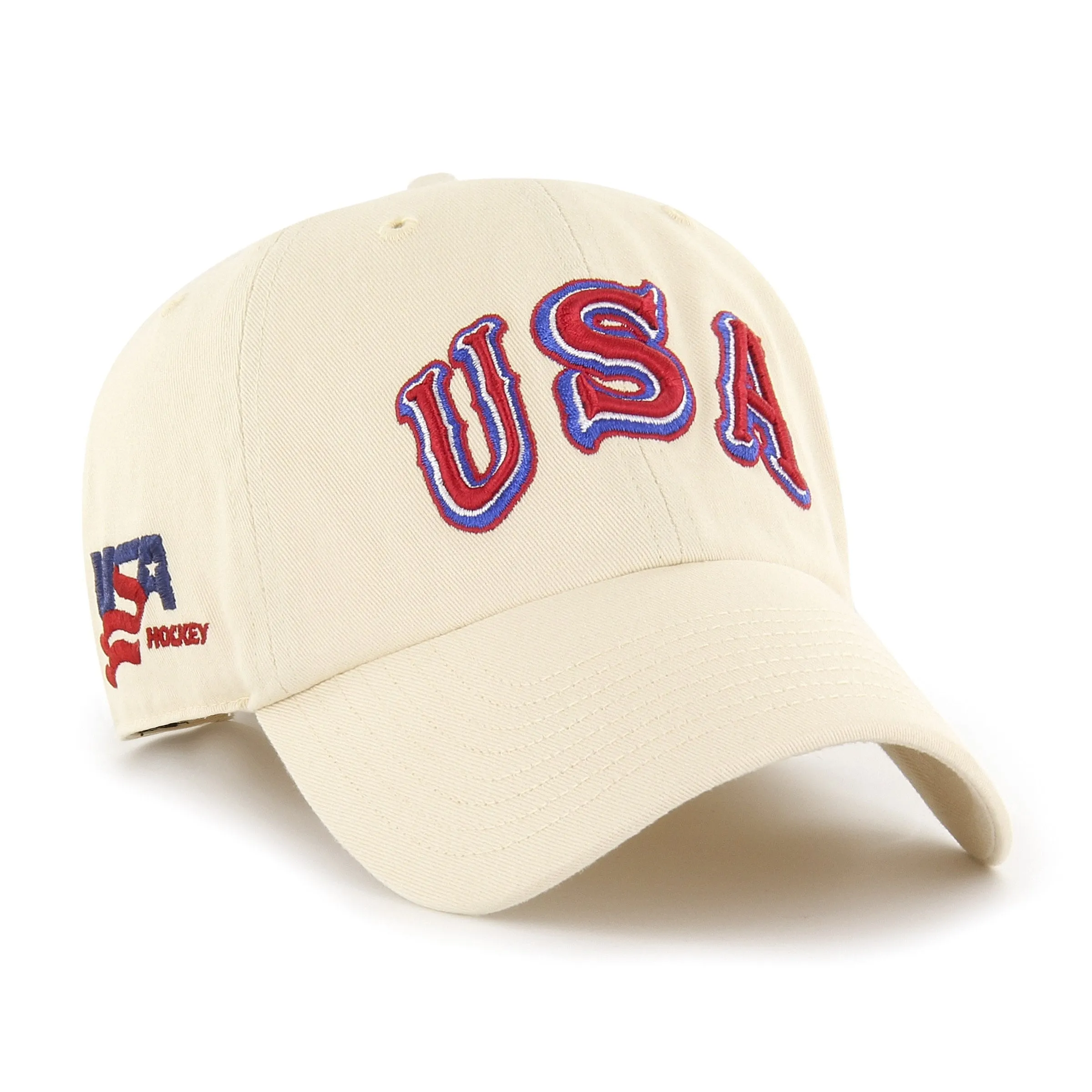 Vintage USA Hockey 1968 Script '47 Clean Up Hat