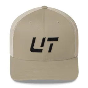 Utah Trucker Cap - Mesh Back Style - Black Embroidery - UT - Choose from Various Hat Colors