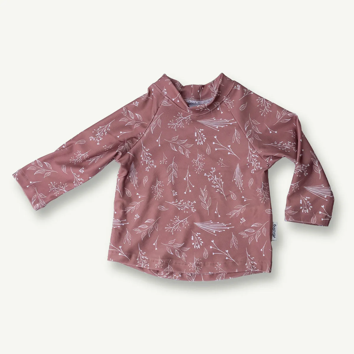 Sun Protection Top | Plant-patterned brown