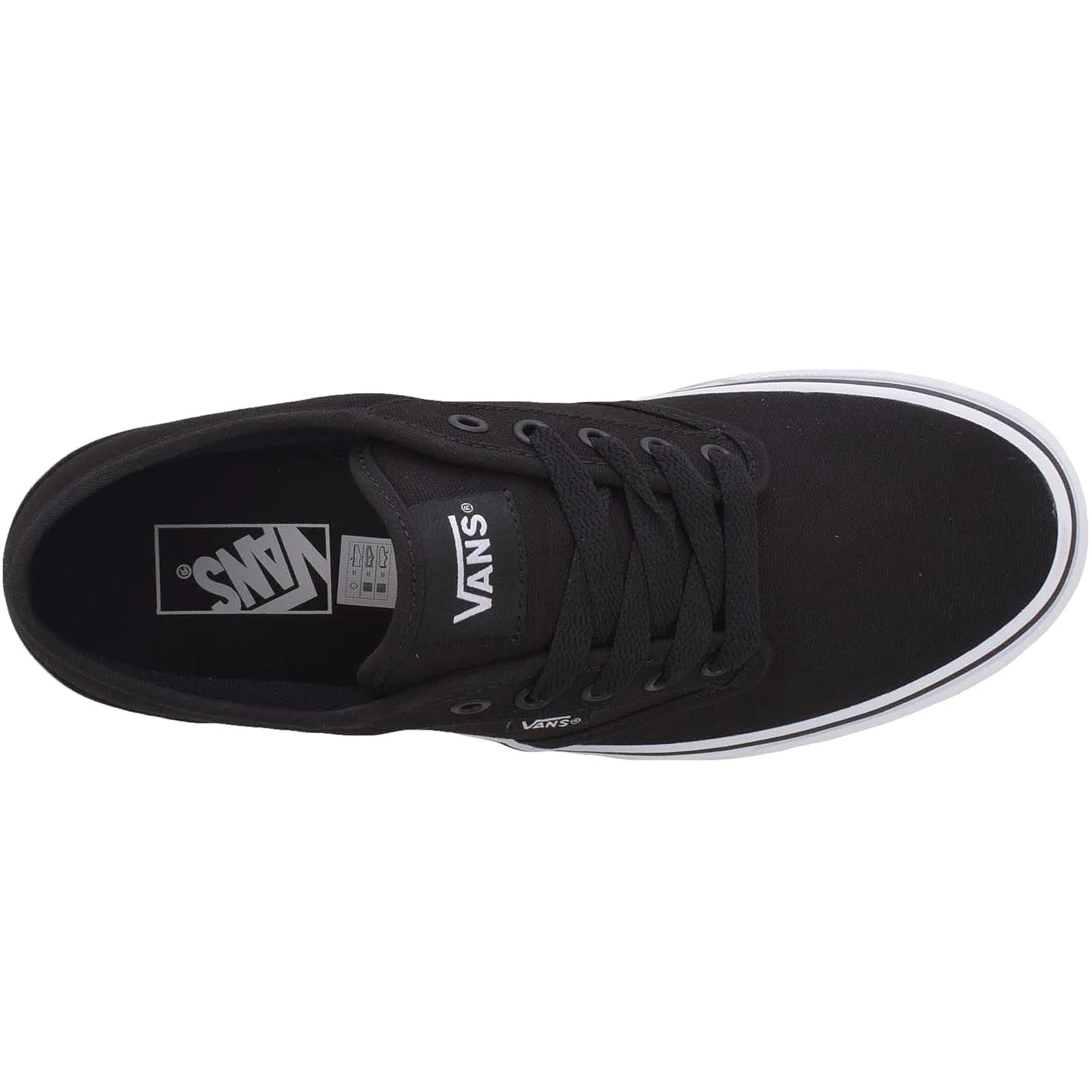 Vans Mens Atwood Canvas Trainers - Black/White