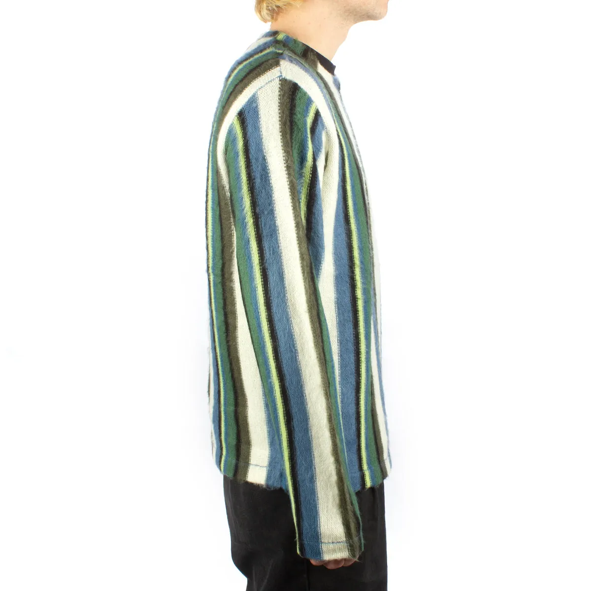 Vertical Stripe Knit Crew