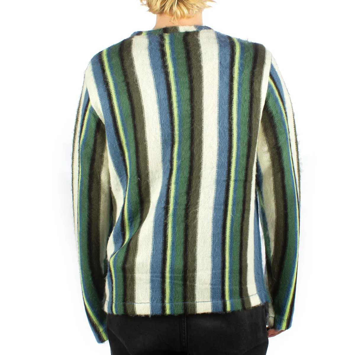 Vertical Stripe Knit Crew