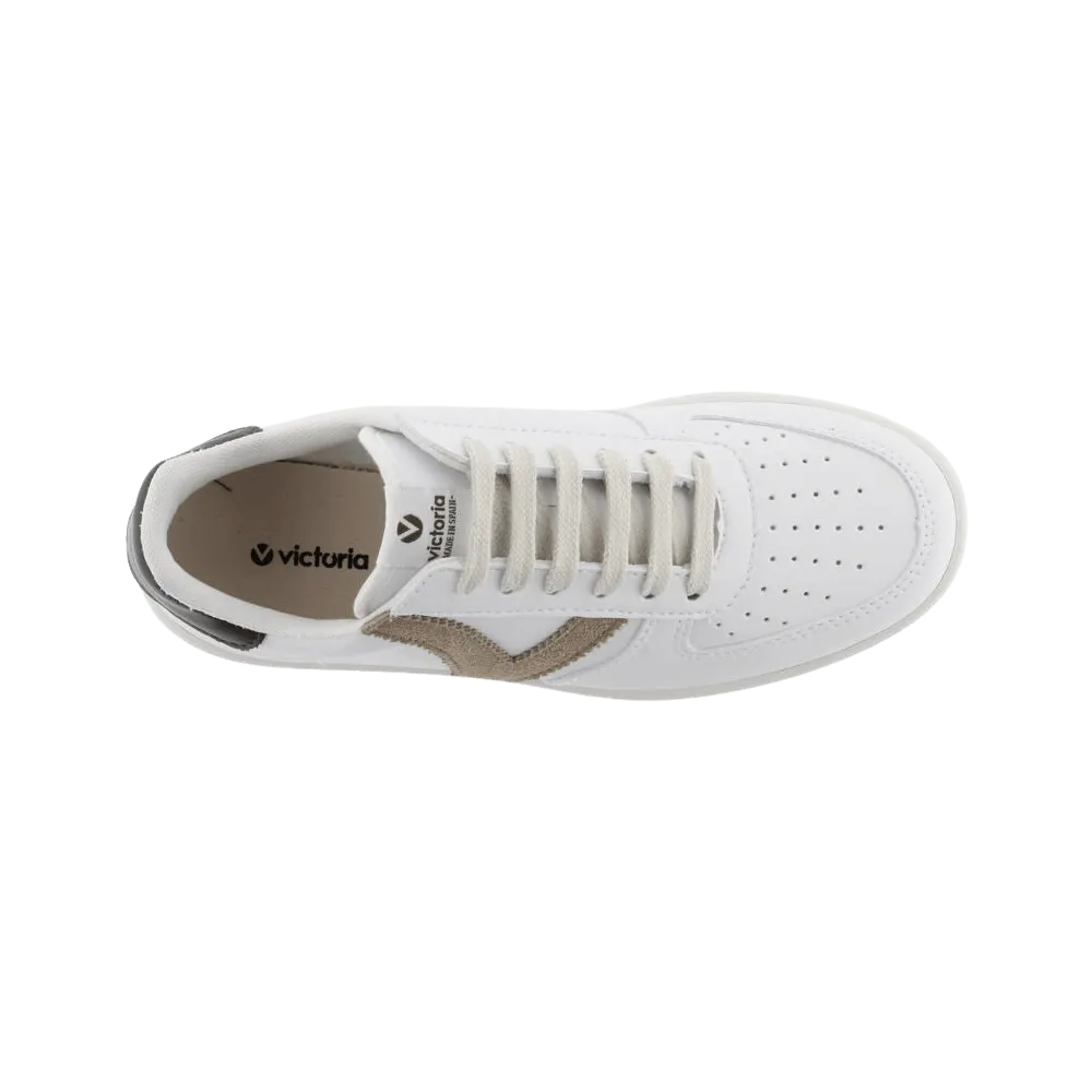 Victoria Shoes Madrid Contrast Faux Leather Trainers