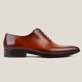 Vienna24 Cognac Patina Leather Wholecut Oxfords