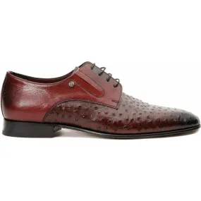 Vinci Leather The Porto Alegre Burgundy Leather Derby Shoe (10769)