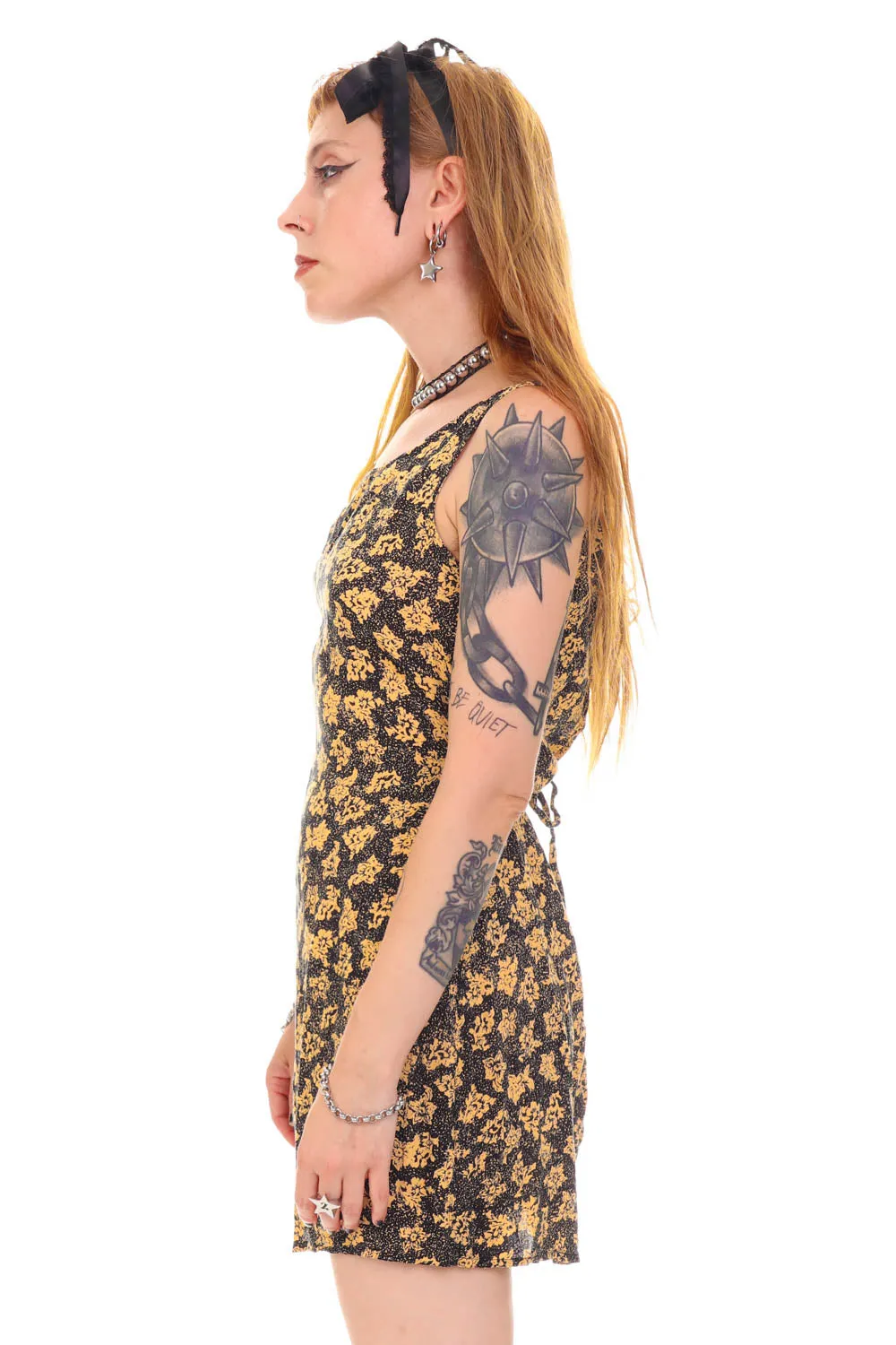 Vintage 90's Delicate Floral Tank Dress - XS/S