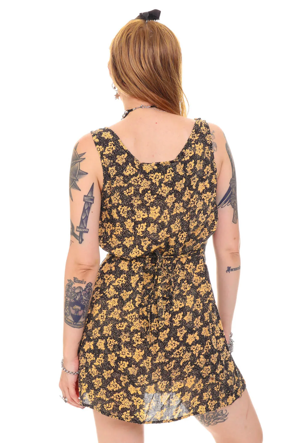 Vintage 90's Delicate Floral Tank Dress - XS/S