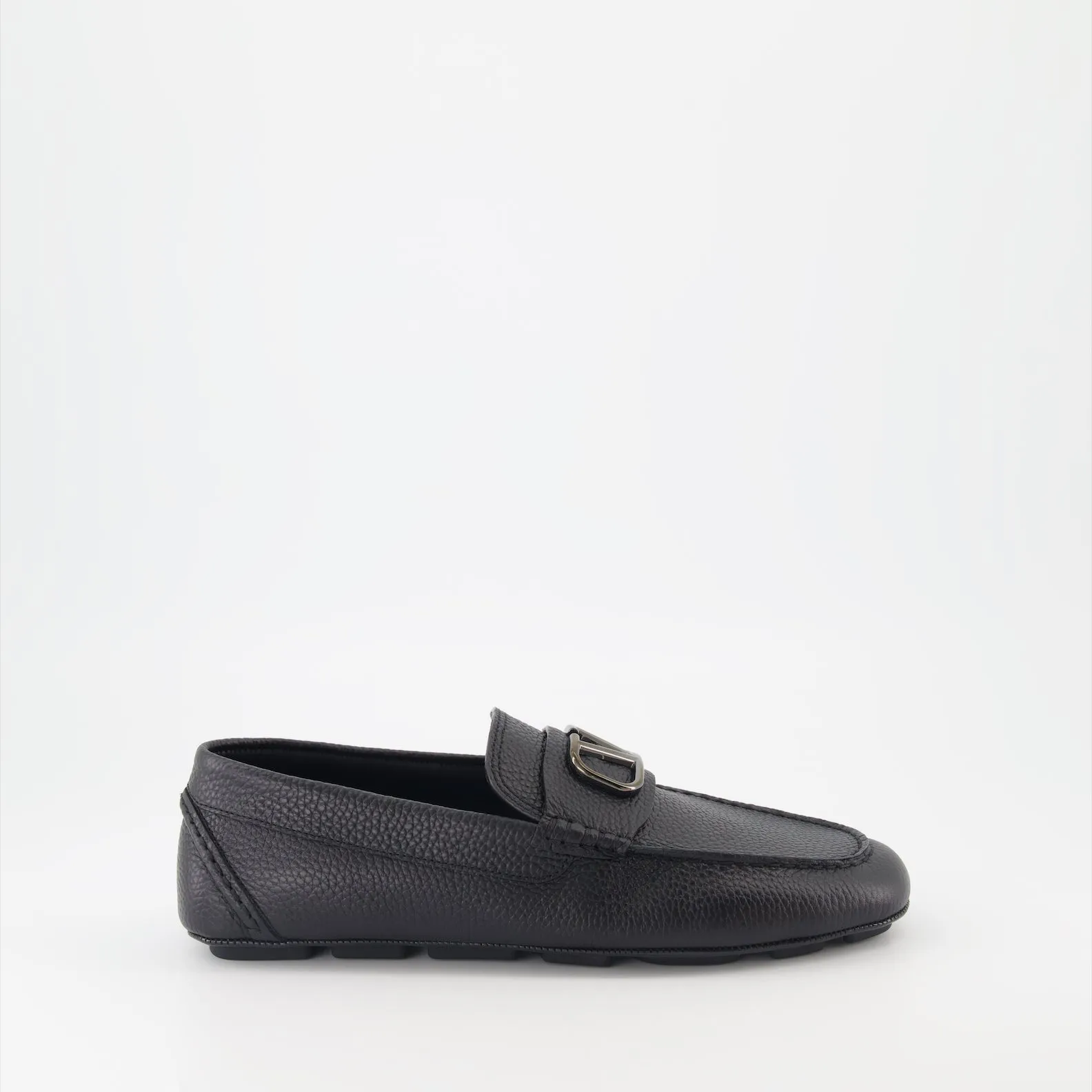 VLogo Leather Moccasins