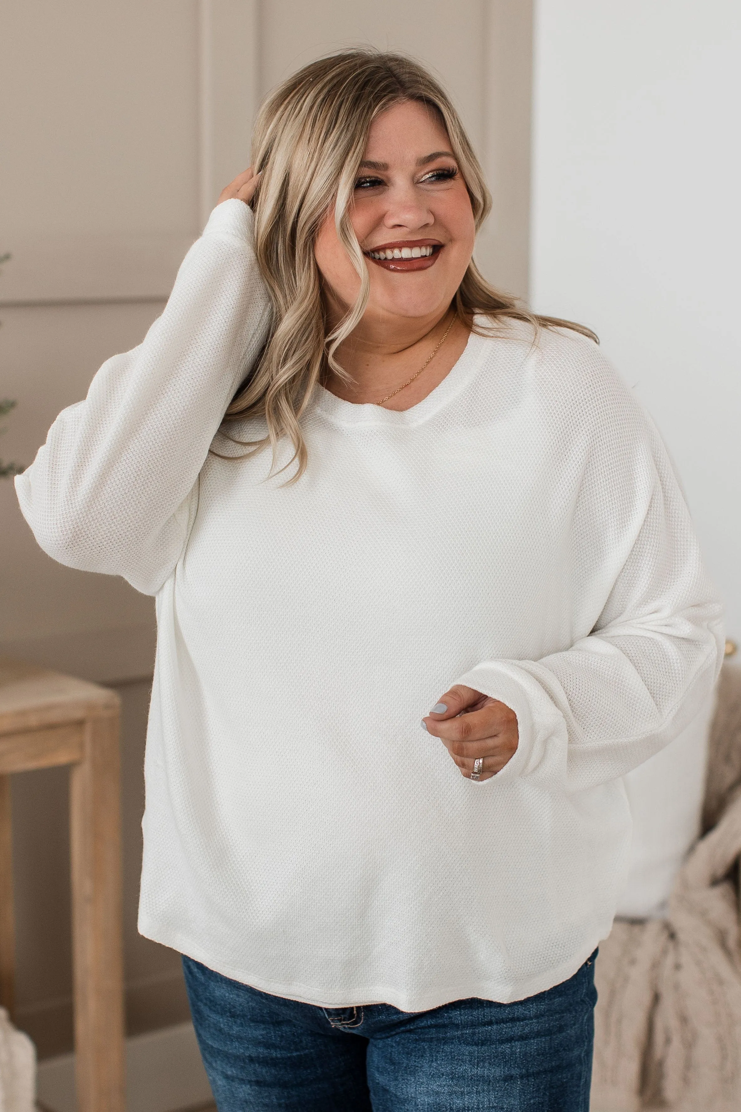 Adored Knit Top in Ivory