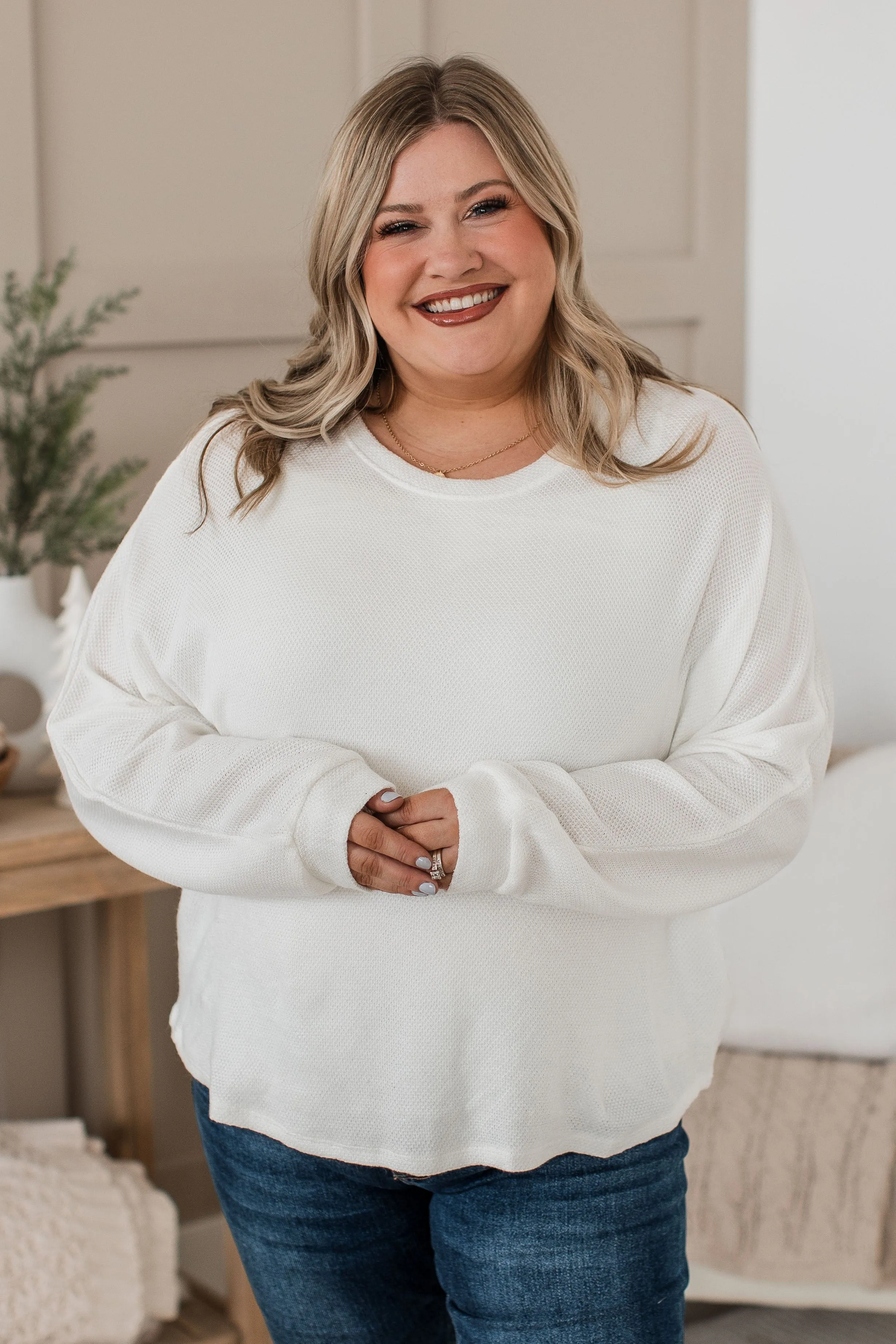 Adored Knit Top in Ivory