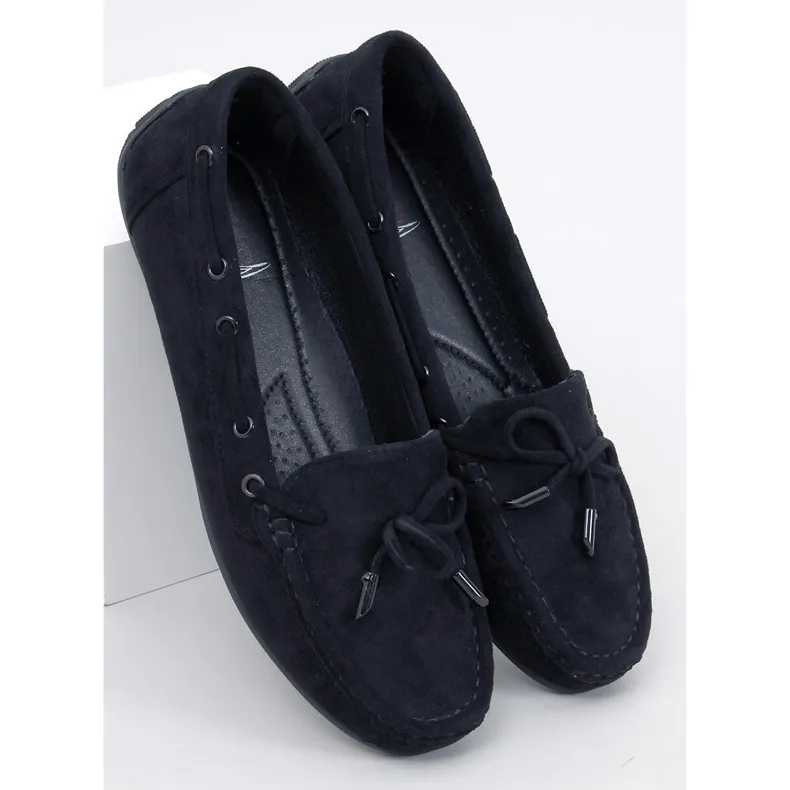 Black suede moccasins by Wards