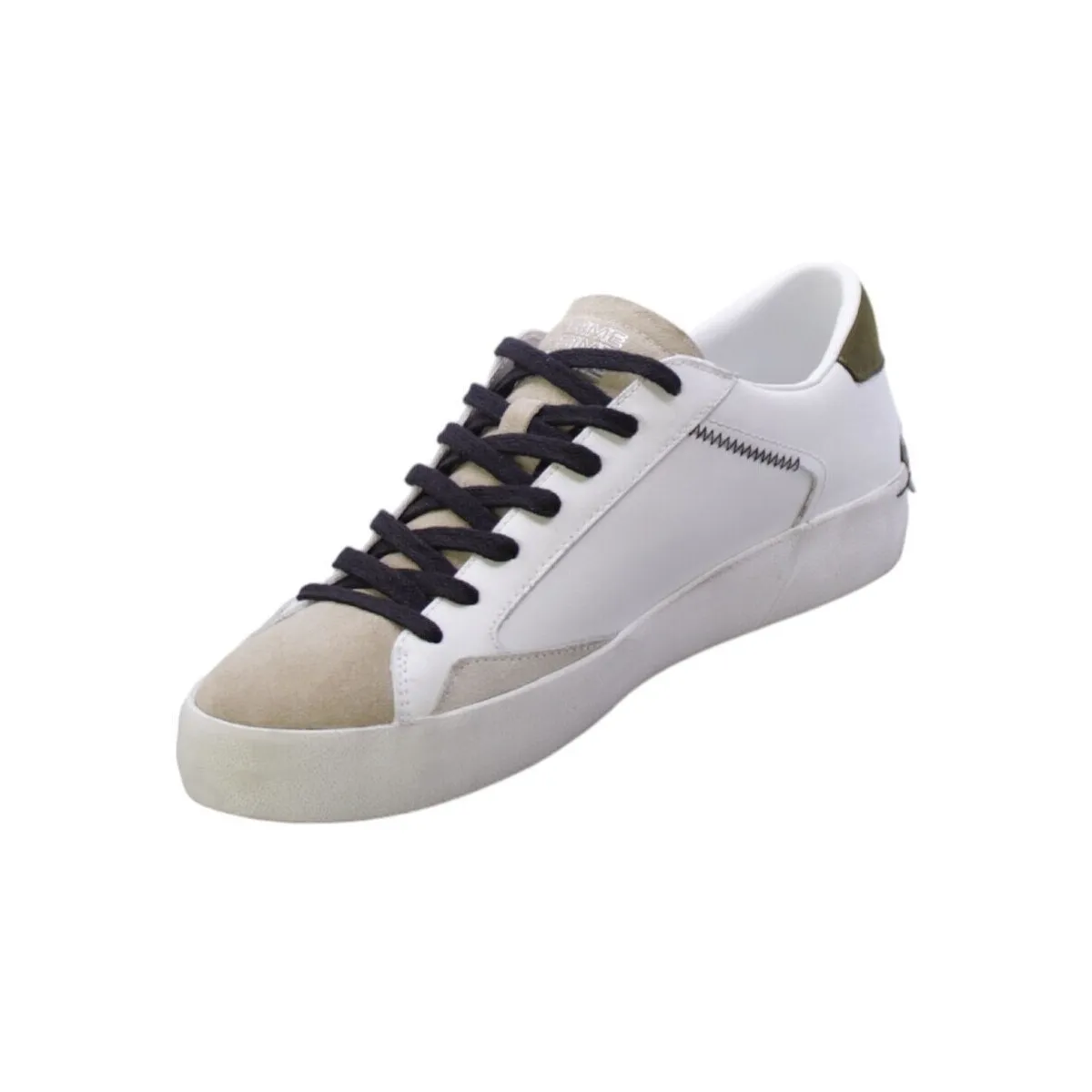 White Low Top Distressed Men's Sneakers 13104pp4