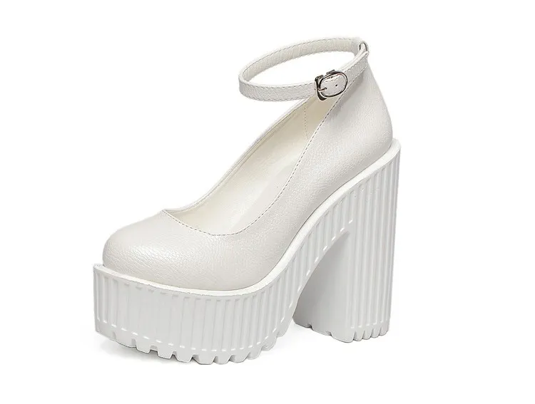 White Mary Jane Lolita Platforms