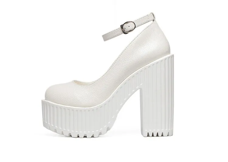 White Mary Jane Lolita Platforms