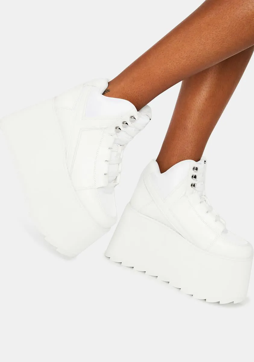 White Qozmo 2 Platform Sneakers-