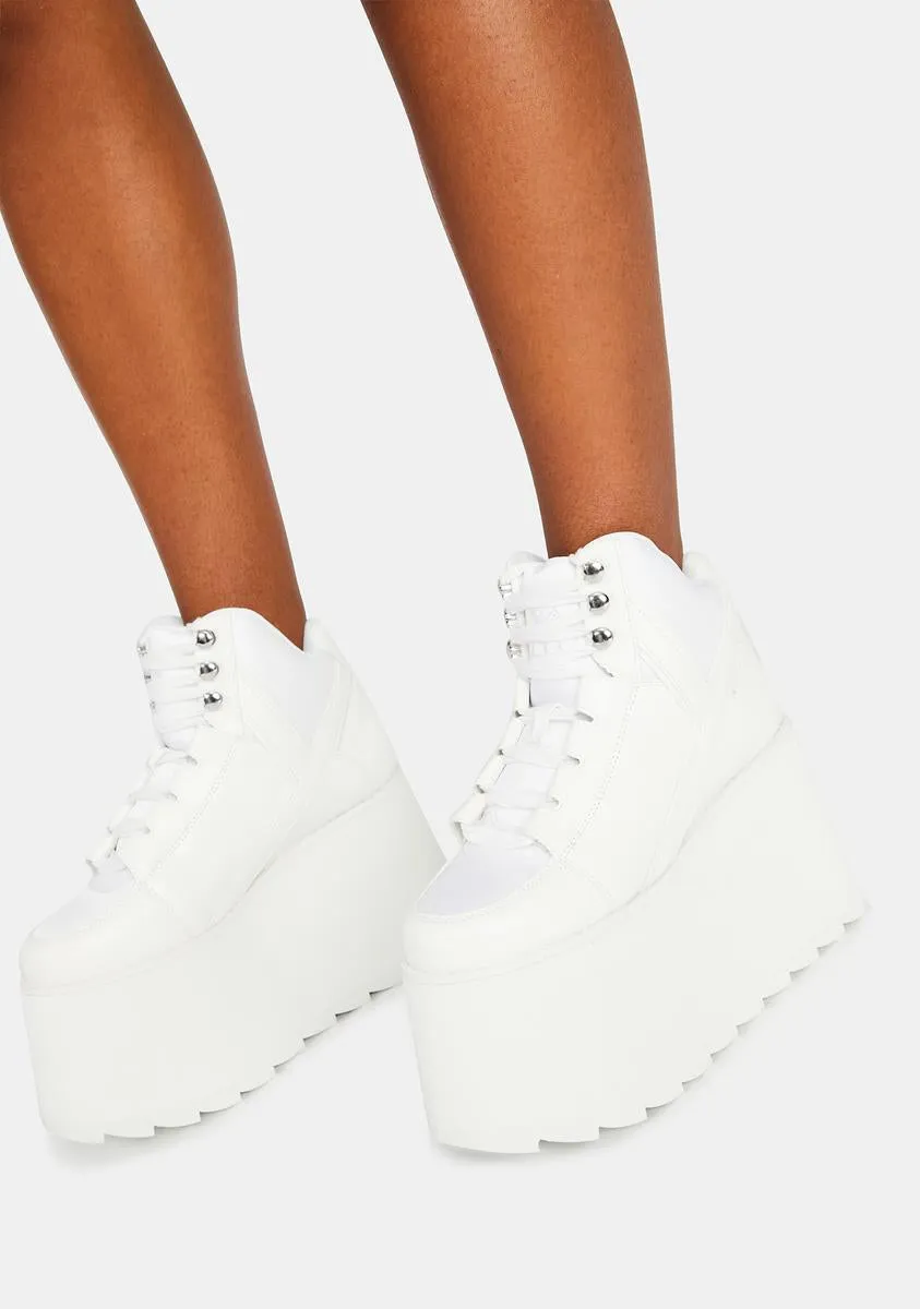 White Qozmo 2 Platform Sneakers-