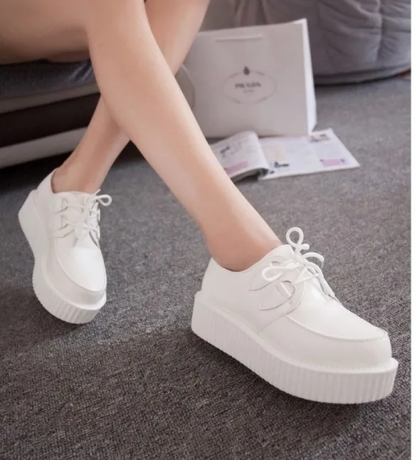 Vintage White Old School Platforms