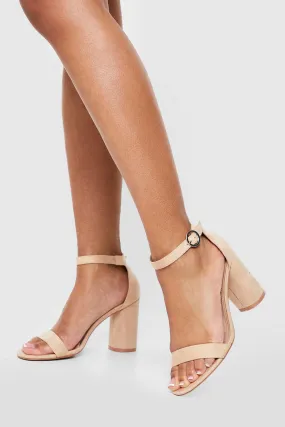 Wide Width Rounded Heel 2 Part Barely There Heels