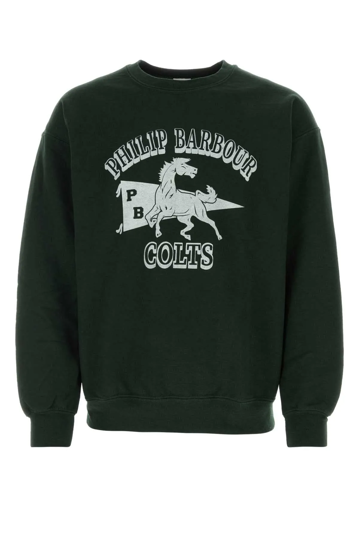 Wild Donkey Dark Green Cotton Blend Sweatshirt