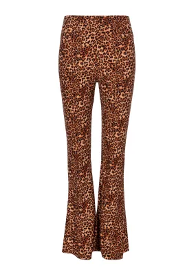 Wild Thing Leopard Print Bell Bottoms Flare Trousers