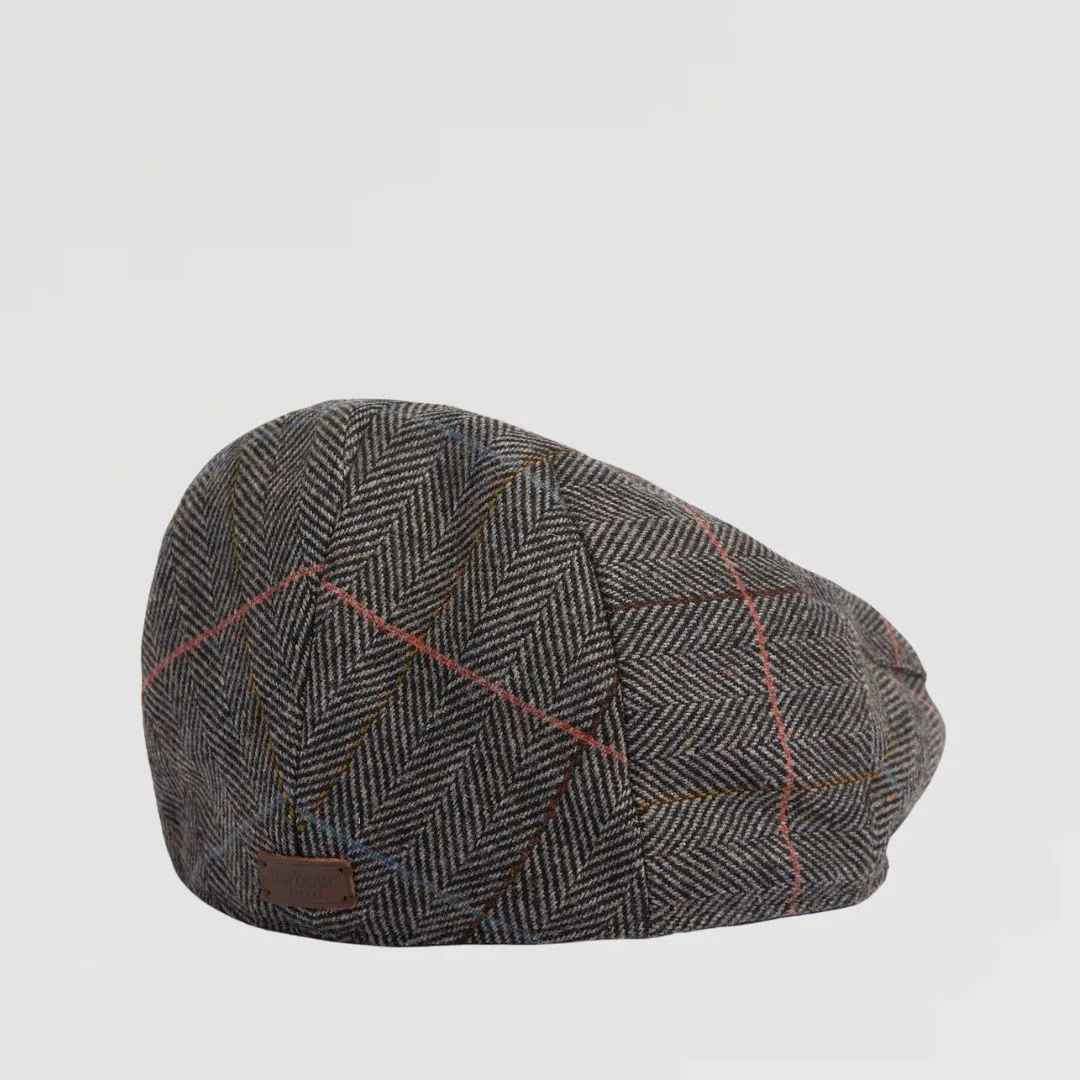 Wilkin Flat Cap (Charcoal Herringbone)