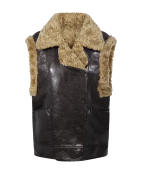 Woman DARK BROWN Polyurethane Fur Coat URBANCODE