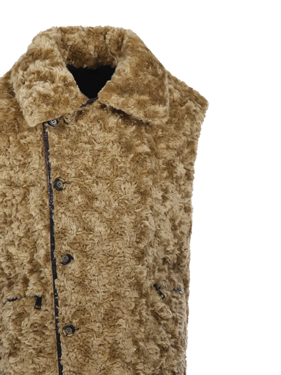 Woman DARK BROWN Polyurethane Fur Coat URBANCODE