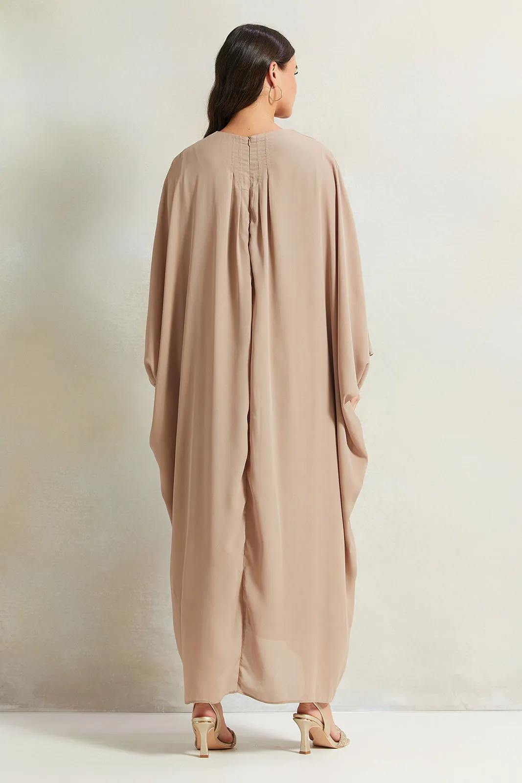 Women Beige Maxi Dress