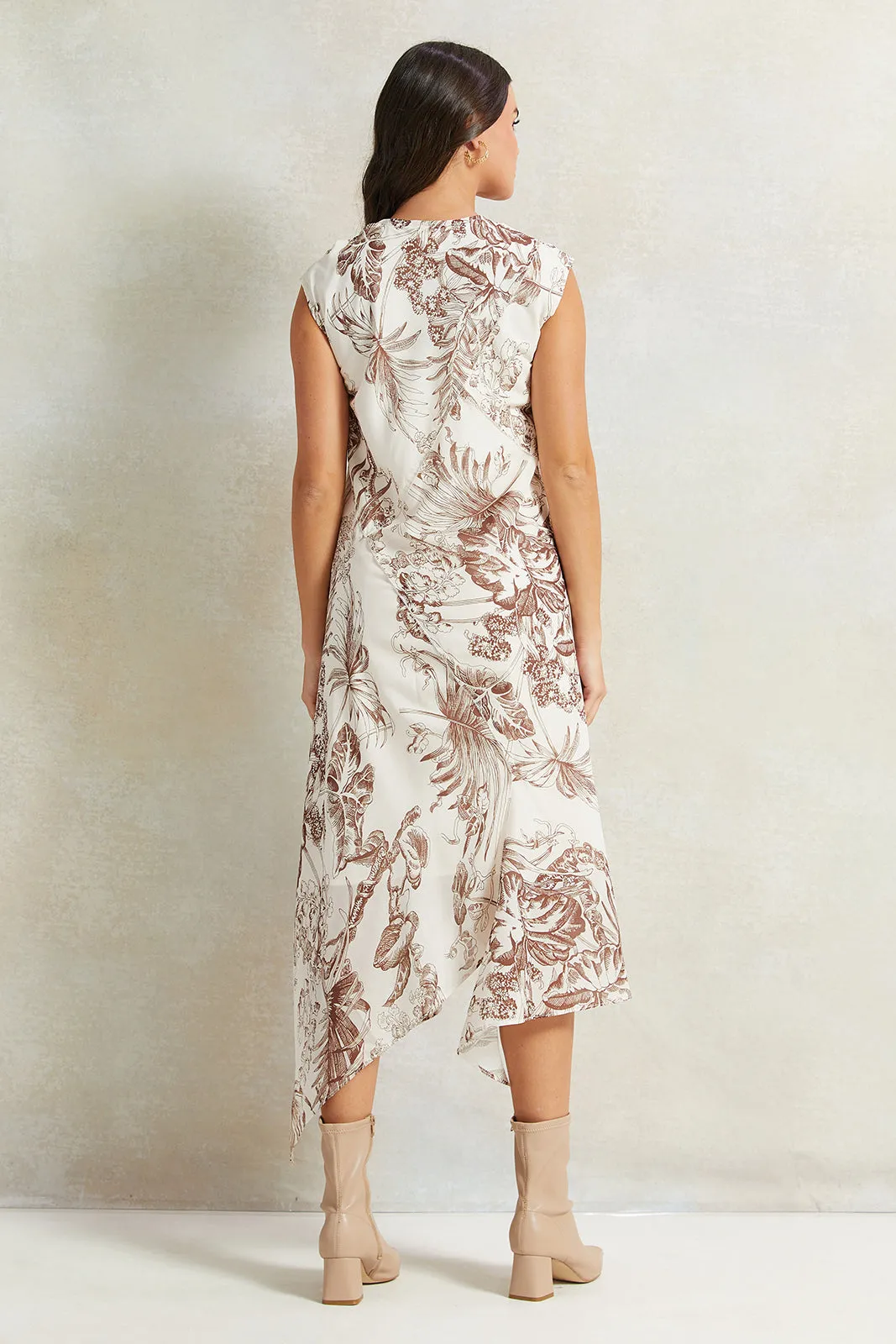 Women Ivory Printed Dress